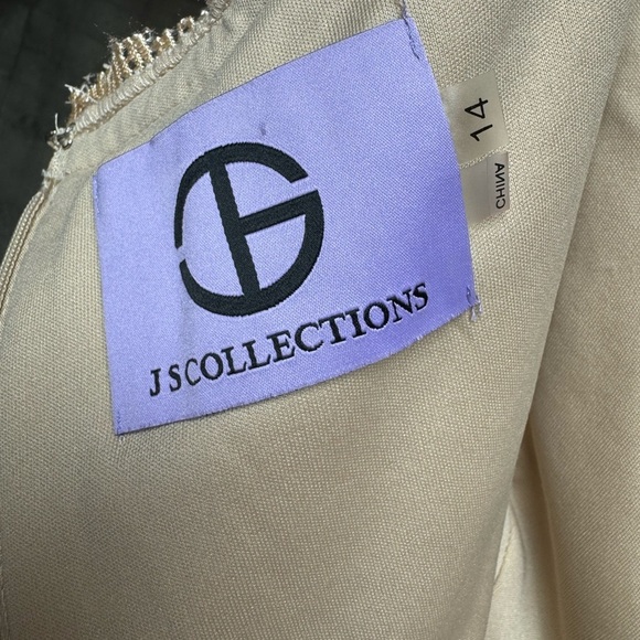 JS Collection Off The Shoulder Sequined Sheath Dress Size 14 - Picture 5 of 9